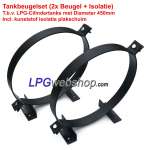 Ensemble de supports de réservoir (2 supports + isolation) pour réservoirs cylindriques de GPL d'un diamètre de 450 mm
