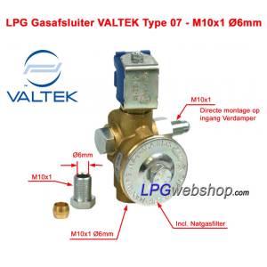 ElectroVálvula LPG Valtek Tipo 07 - Conector AMP de 6 mm/8 mm