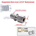 LPG Gasafsluiter Valtek Tipo 06 - voor 8mm leiding - zonder filter