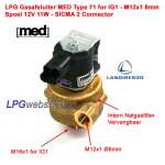 LPG shut off Valve MED 71.01 - 8mm - For Landi Renzo IG1 Reducer - SICMA2