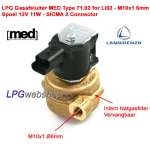 LPG shut off Valve MED 71.12 - 6mm - For Landi Renzo Li02 Reducer