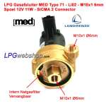 LPG Gasafsluiter MED Type 71 - 6mm - Voor Landi Renzo Li02 verdamper