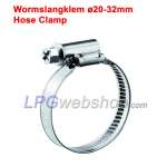 Abrazadera de manguera Ø20-32mm - 9mm de ancho para cerrar conexiones de mangueras de gas