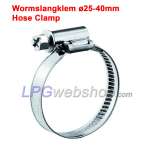 Collier de serrage Ø25-40mm - 9mm de large pour obturer les raccords de tuyaux de gaz