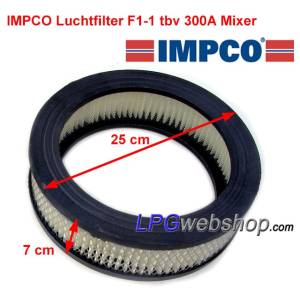 Filtro de aire IMPCO F1-1 Ø 25 cm para mezclador IMPCO 300A