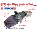 Kit de conversion de moteur GPL IMPCO Modèle E Réducteur + Mélangeur 425 avec bras à côté du carburateur