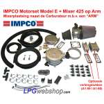 Kit de conversión de motor a GLP IMPCO Modelo E Reductor + Mezclador 425 con brazo junto al carburador