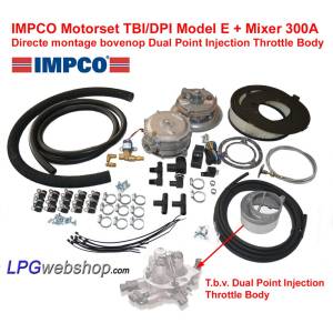 IMPCO LPG Engine Conversion Kit TBI/DFI Model E Reducer + 300A Mixer on top off Dual Point Injection Throttle Body