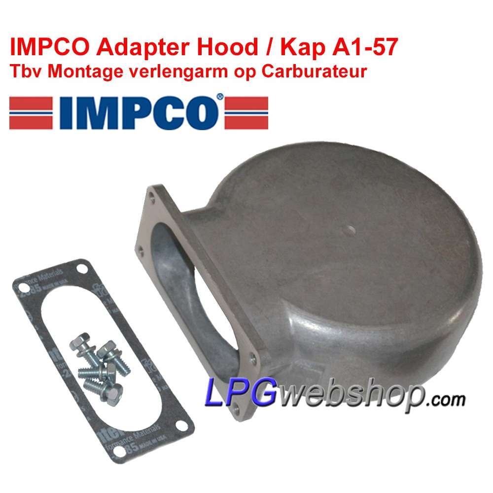 Adaptateur IMPCO A1-57 Unidapt : Capot pour carburateur avec raccord de bras Adaptateur IMPCO A1-57 Unidapt : Capot pour carburateur avec raccord de bras