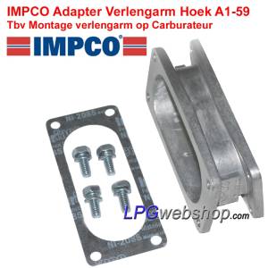 Adaptador IMPCO A1-59 Unidapt: Pieza de brazo angular de 35 mm para brazo de extensión