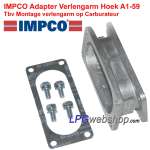 Adaptador IMPCO A1-59 Unidapt: Pieza de brazo angular de 35 mm para brazo de extensión