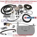 Compl. IMPCO LPG-Set met 300A Direct op Carb. + LPG-Ringtank tbv Onderbouw