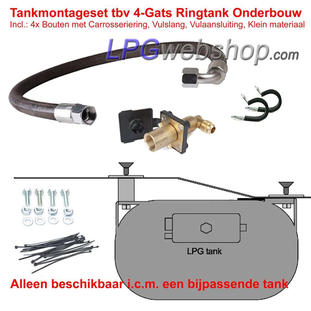 Compl. IMPCO LPG-Set met 300A Direct op Carb. + LPG-Ringtank tbv Onderbouw Compl. IMPCO LPG-Set met 300A Direct op Carb. + LPG-Ringtank tbv Onderbouw