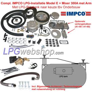 Compl. IMPCO LPG Kit 300A on Arm + LPG Toroidal Tank Underslung