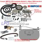 Compl. IMPCO LPG-Set 300A op Arm + LPG-Ringtank tbv Onderbouw
