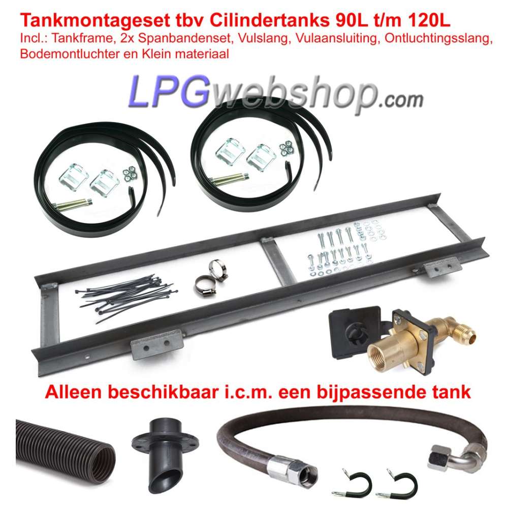Compl. IMPCO LPG-Set met 300A Direct op Carb. + LPG Cil. Tank tot 120L inbouw Compl. IMPCO LPG-Set met 300A Direct op Carb. + LPG Cil. Tank tot 120L inbouw