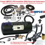 Compl. IMPCO LPG-Set met 300A Direct op Carb. + LPG Cil. Tank 120-200L Ø450mm