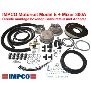 Compl. IMPCO LPG-Set met 300A Direct op Carb. + LPG Cil. Tank 230L (Ø450mm x 1571mm)