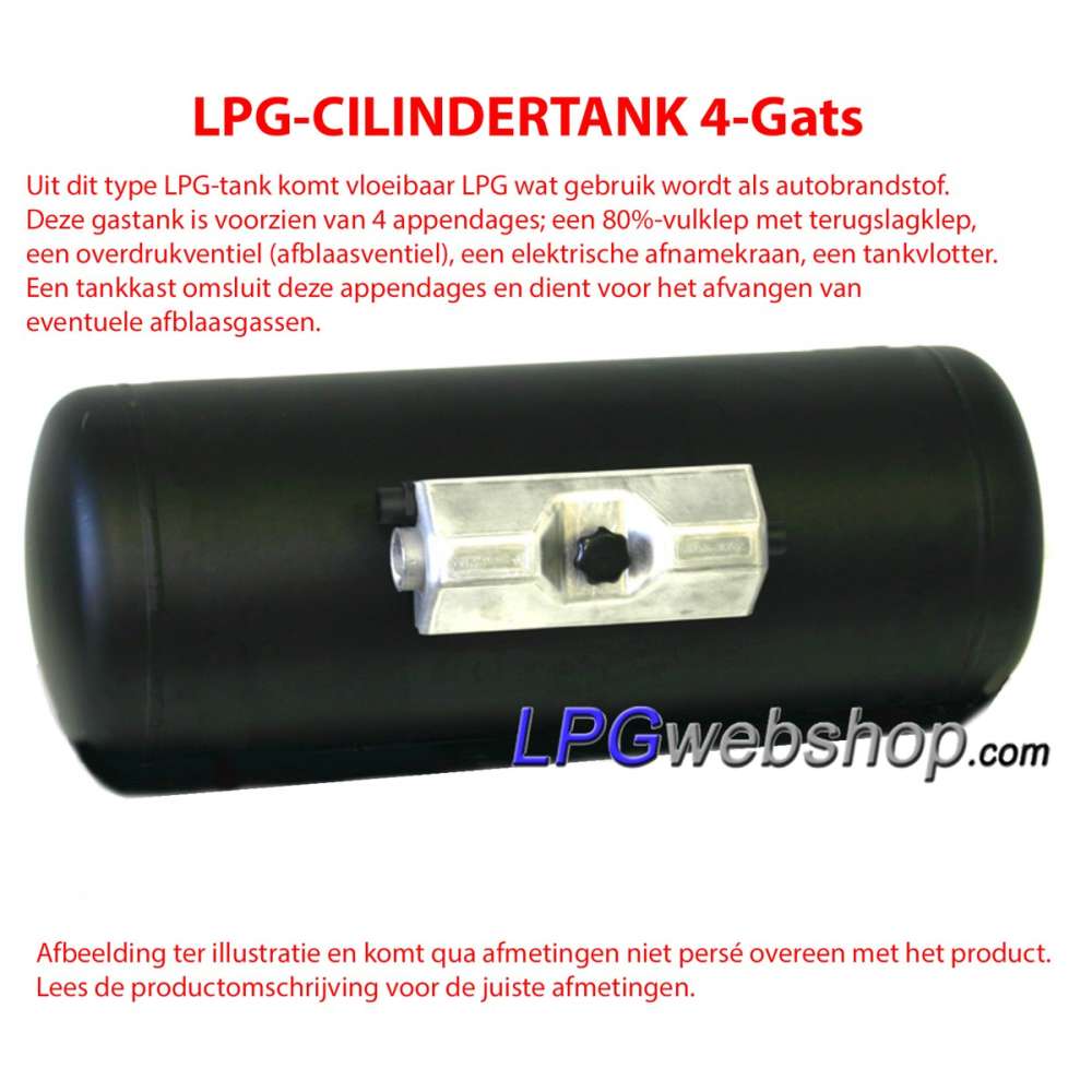 Compl. IMPCO LPG-Set met 300A Direct op Carb. + LPG Cil. Tank 230L (Ø450mm x 1571mm) Compl. IMPCO LPG-Set met 300A Direct op Carb. + LPG Cil. Tank 230L (Ø450mm x 1571mm)