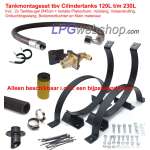 Compl. IMPCO LPG-Set met 300A Direct op Carb. + LPG Cil. Tank 230L (Ø450mm x 1571mm)