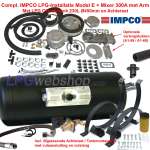 Compl. IMPCO LPG Kit 300A on Arm + Cyl. LPG Tank 230L (Ø450mm x 1571mm)
