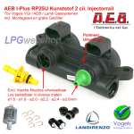 AEB LPG Injectorrail 2 cil. INJ RP2SU Kunststof I-PLUS - VGI / LANDI + Montageset