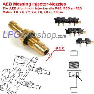 Buse d'injecteur en laiton AEB pour rail d'injecteur AEB/VGI