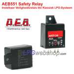 Relé de seguridad de GLP AEB551 con tiempo de estrangulación ajustable
