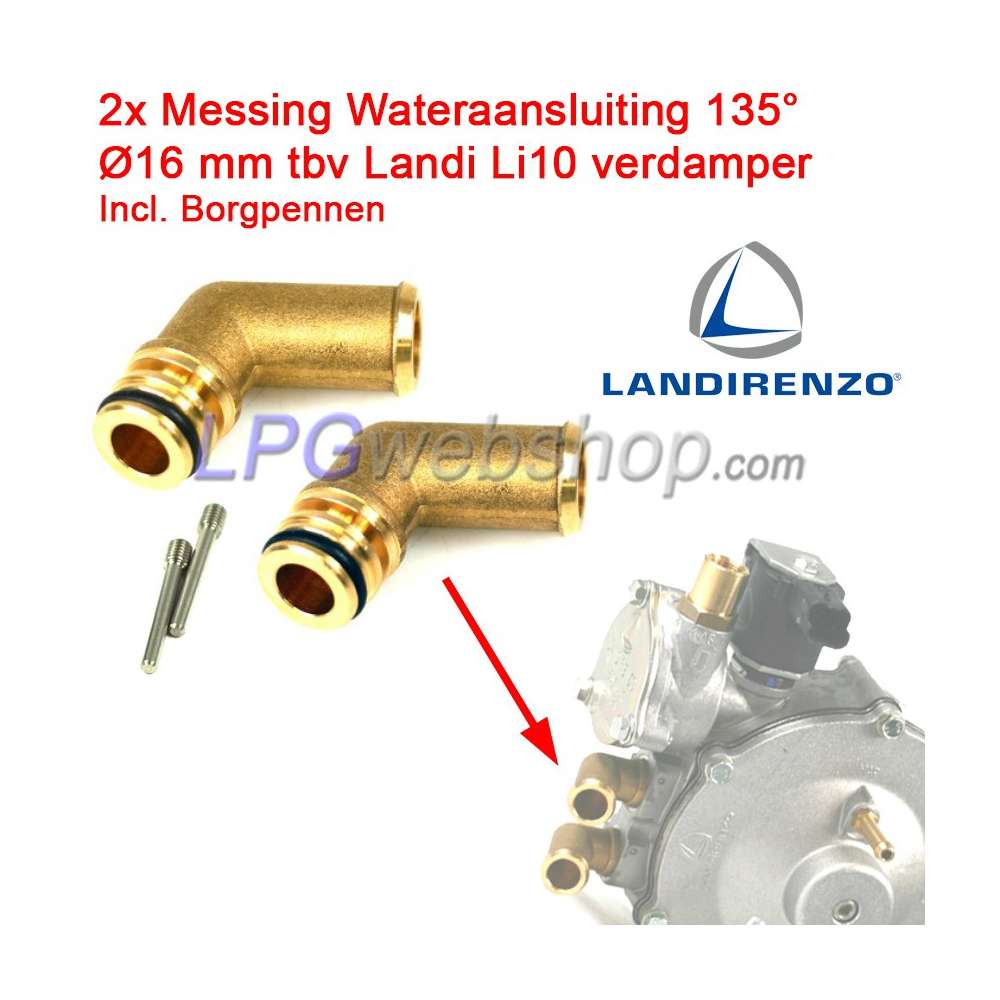 Conexiones de agua (2x) Landi Li10 - Latón Conexiones de agua (2x) Landi Li10 - Latón