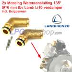 Wateraansluitingen (2x) Landi Li10 - Messing