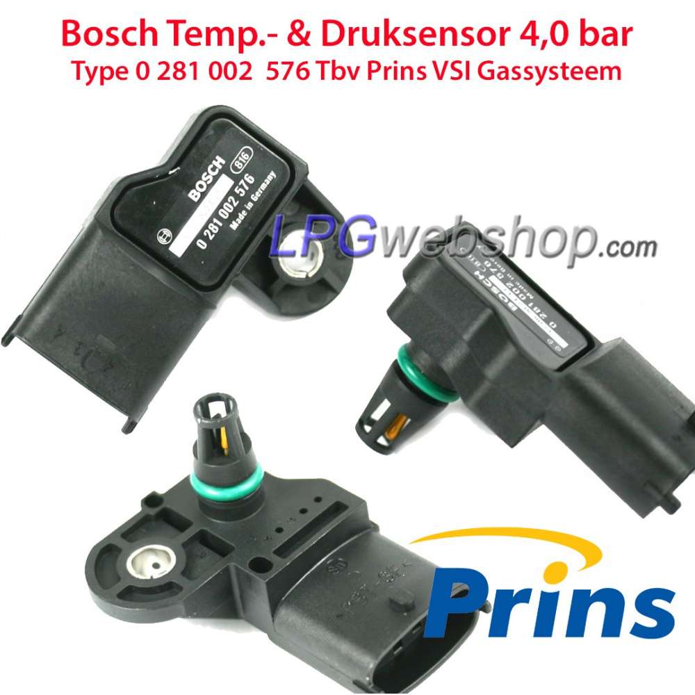 Bosch Temp.- & Druksensor 4,0 bar Type 0 281 002 576 Tbv Prins VSI Bosch Temp.- & Druksensor 4,0 bar Type 0 281 002 576 Tbv Prins VSI