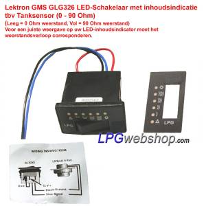 LPG-LED-Schalter GMS GLX2X5 GLG326 – Ohne Tanksensor
