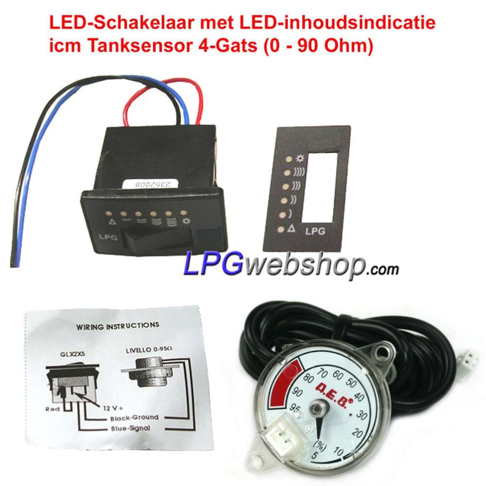Interruptor LED de GLP GMS GLX2X5 GLG326 - Incluye sensor de tanque Interruptor LED de GLP GMS GLX2X5 GLG326 - Incluye sensor de tanque