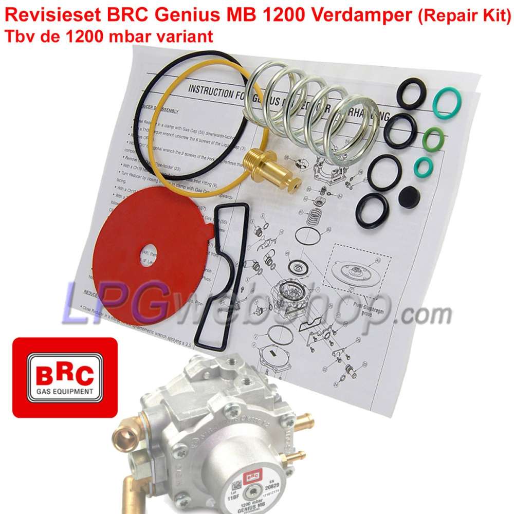 Set revisione Riduttore GPL BRC MTM GENIUS MB 1200 Set revisione Riduttore GPL BRC MTM GENIUS MB 1200