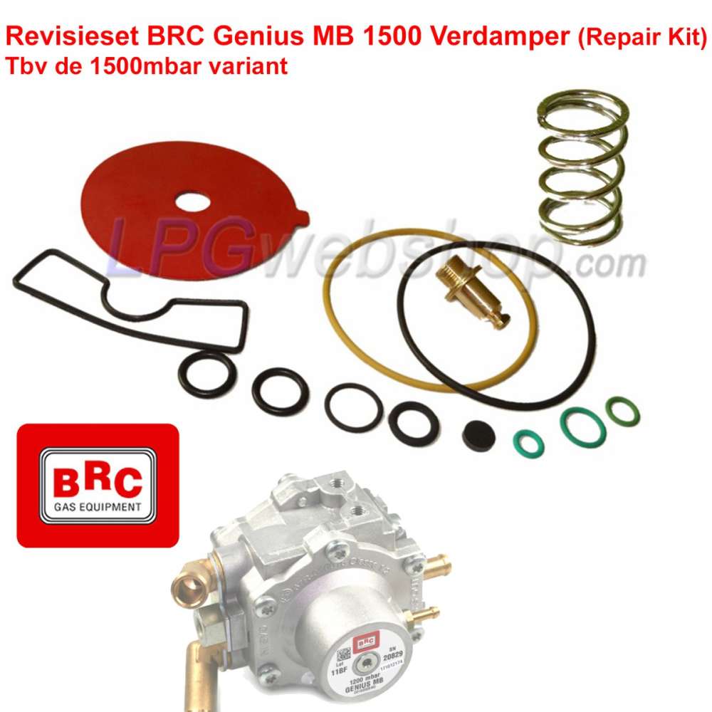 Kit de réparation pour détendeur GPL BRC MTM GENIUS MB 1500 Kit de réparation pour détendeur GPL BRC MTM GENIUS MB 1500