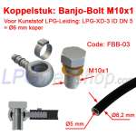 Koppelstuk LPG-FIT Banjo-Bolt M10x1 FBB-03 voor Kunststof Leiding LPG-XD-3 (6mm)