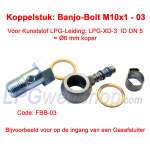 Peça de acoplamento LPG-FIT Banjo-Bolt M10x1 FBB-03 para Tubo Plástico LPG-XD-3 (6mm)