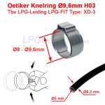 Oetiker knelring Ø9,6mm H03 Tbv XD-3 kunststof LPG-Leiding