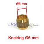 Knelring (Kneltonnetje) Ø6mm Biconisch voor op LPG-Leiding / koppelstukken