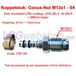 Kupplungsstück LPG-FIT Konusmutter M12x1 Ø8mm FSF-04 für Kunststoffrohr LPG-XD-4 (8mm)