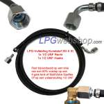 Tuyau de remplissage GPL thermoplastique XD-5 - Raccords droits et coudés 1/2" UNF