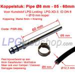 Kupplungsstück LPG-FIT Rohr Ø8mm L60mm FSR-05L für Kunststoffrohr LPG-XD-5 (10mm)