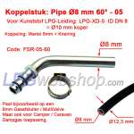Pezzo di raccordo LPG-FIT Tubo Ø8 mm 60° FSR-05-60 per tubo in plastica LPG-XD-5 (10mm)