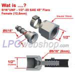 Kupplungsstück LPG-FIT Flare-Nut 5/16" UNF (FNF-03) für Kunststoffrohr LPG-XD-3 (6mm)