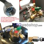 Kit de llenado doble de GLP 1/2" UNF - W21,8 Punto de llenado con tubería de GLP de 4 m y conectores