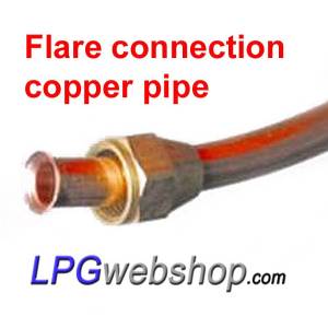 Flare Nut 6mm 5/16" UNF for copper pipe flare connection on extraction valve