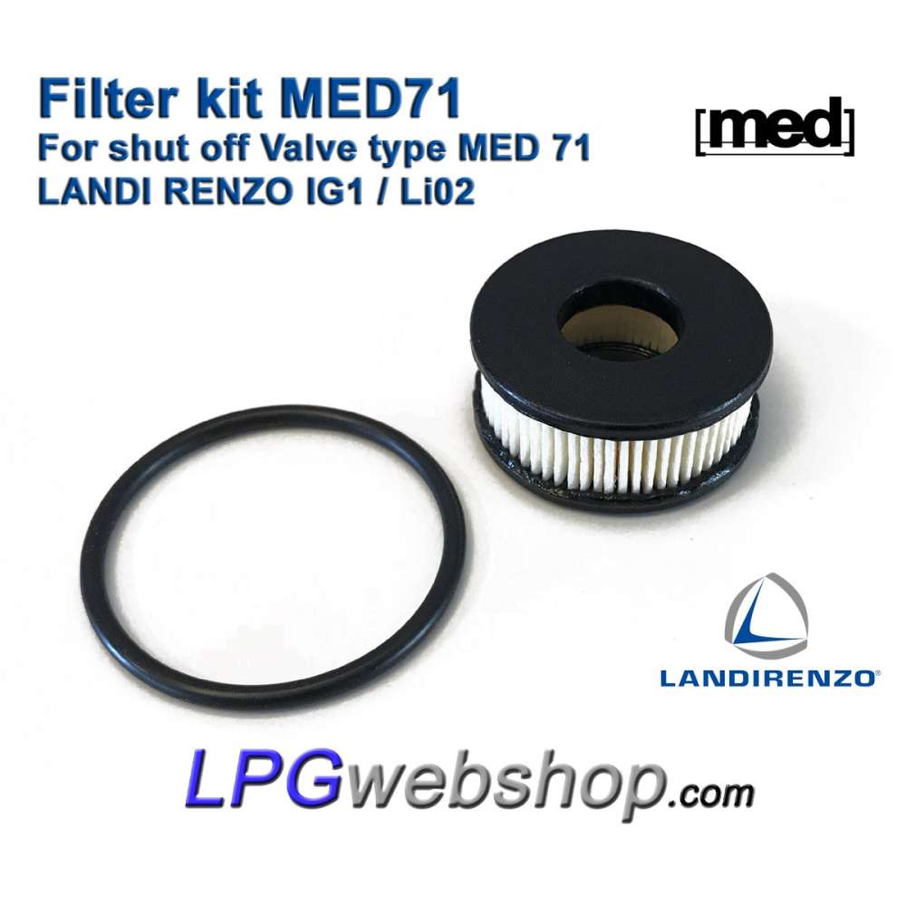 LPG Filter Natgas gasafsluiter MED 71 - Landi Renzo IG1 en LI02 LPG Filter Natgas gasafsluiter MED 71 - Landi Renzo IG1 en LI02