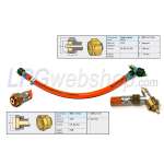 Tubo gas alta pressione 450mm M20 x KLF (G.12) con valvola di rottura tubo