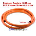 Tuyau à gaz en caoutchouc Ø 8 mm GPL (propane/butane) max 10 bar - au mètre