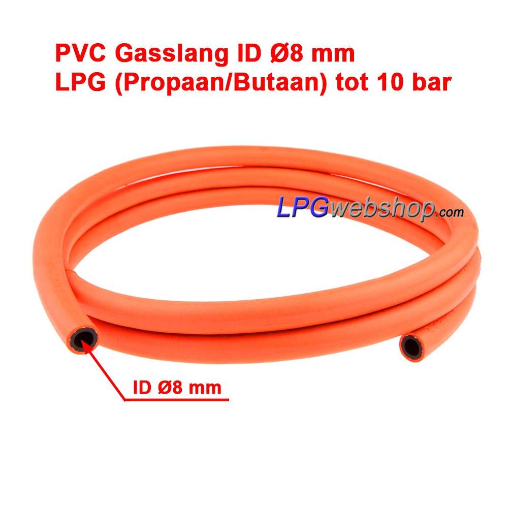 Tuyau à gaz en PVC Ø 8 mm GPL (propane/butane) max 10 bar - au mètre Tuyau à gaz en PVC Ø 8 mm GPL (propane/butane) max 10 bar - au mètre